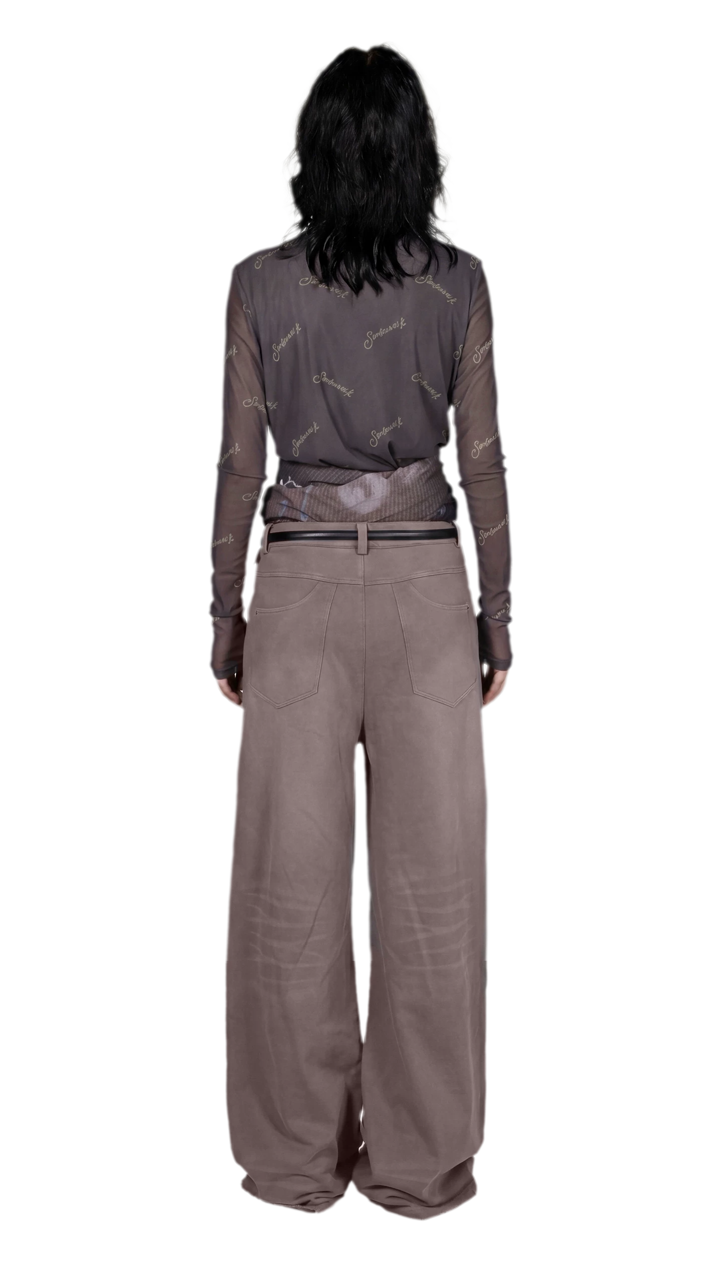 Mesh Turtleneck Top