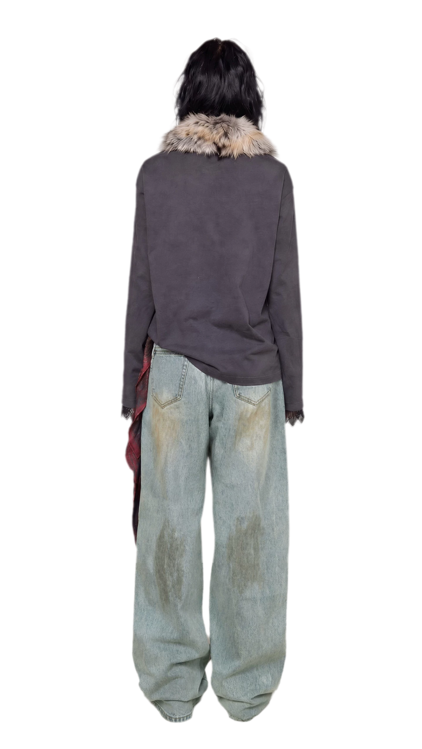 Vintage Washed Wide-Leg Jeans