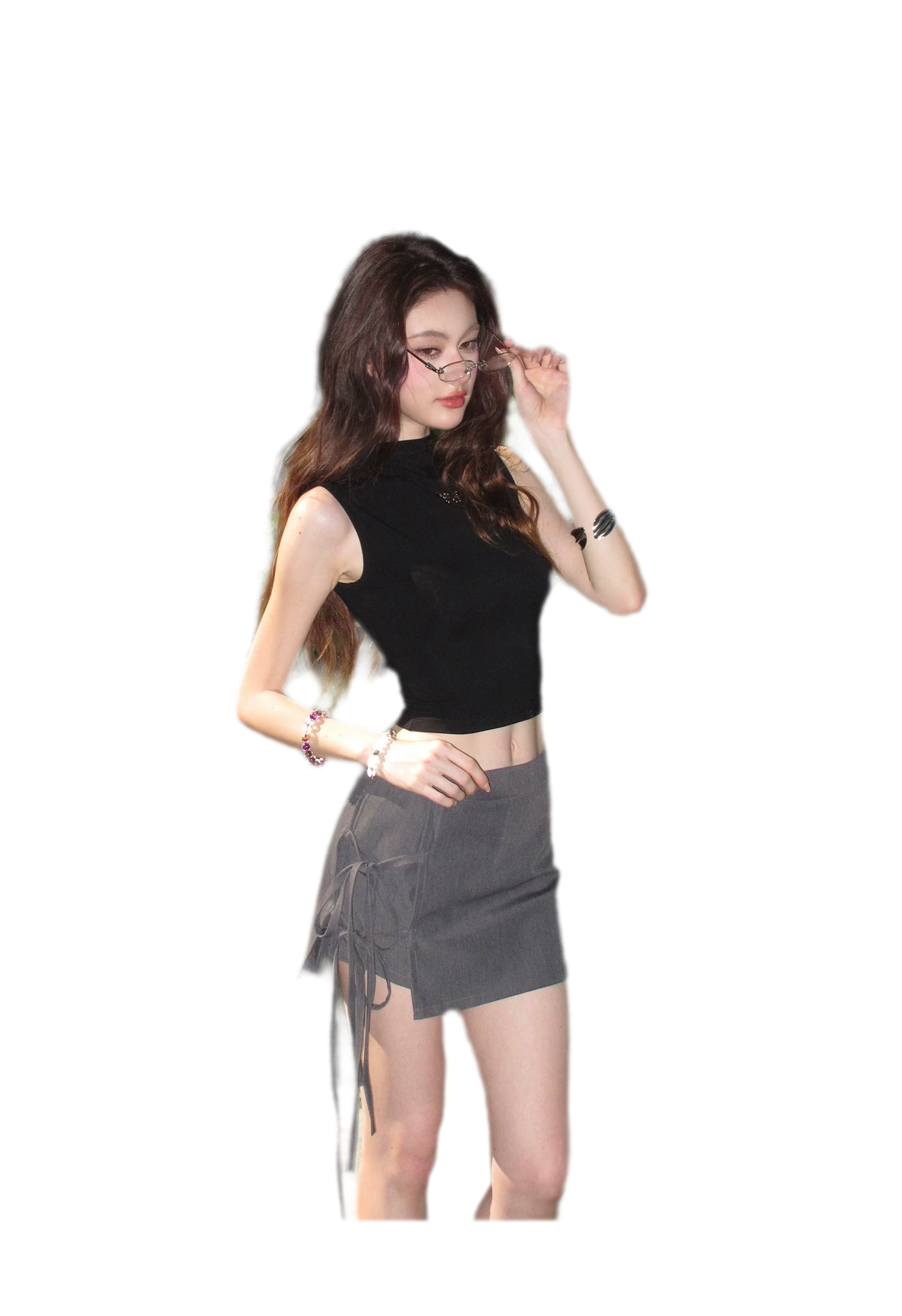 Sleeveless High Neck Tee