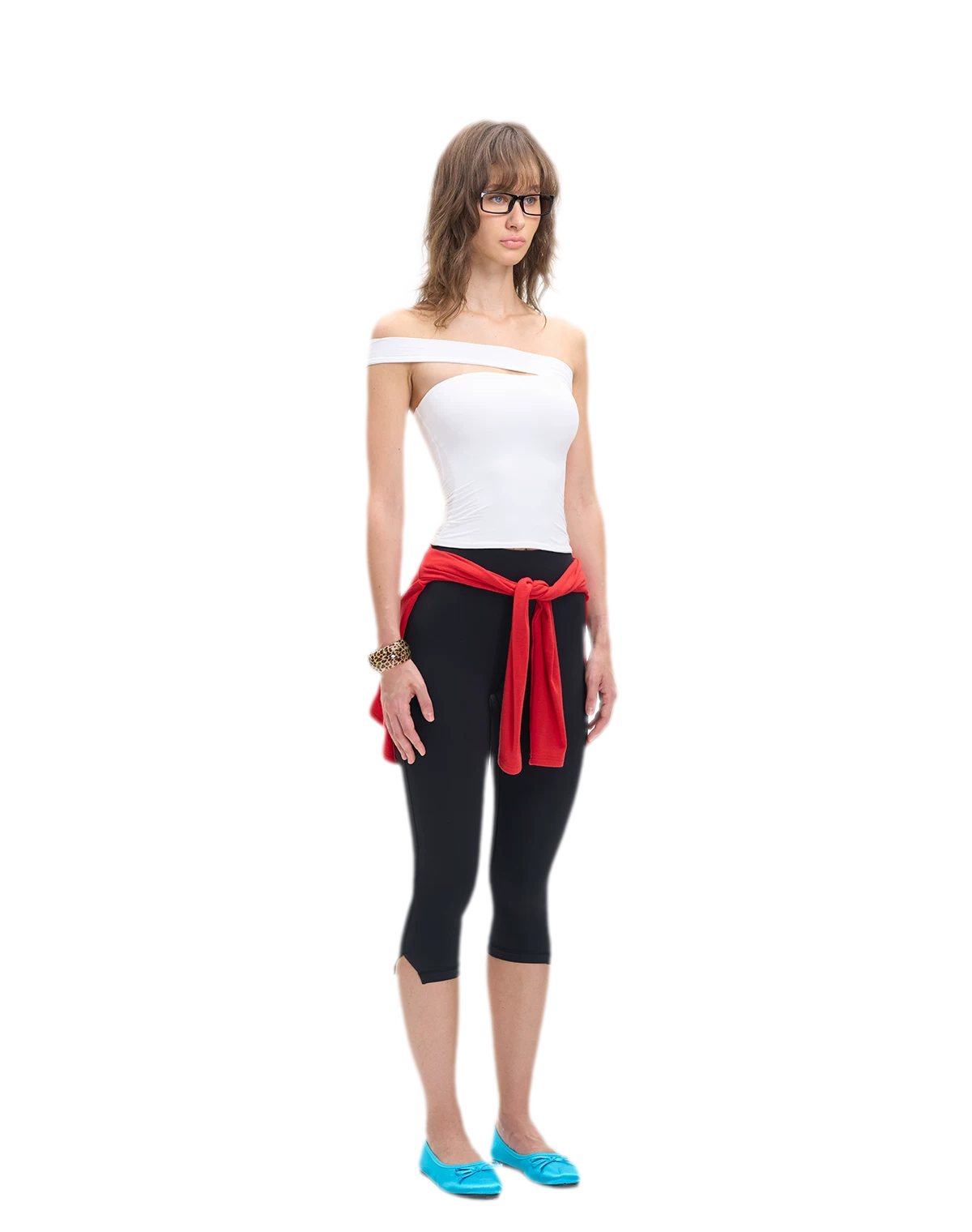 Asymmetric Strap Bustier Top