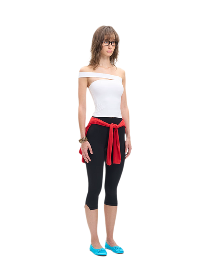 Asymmetric Strap Bustier Top