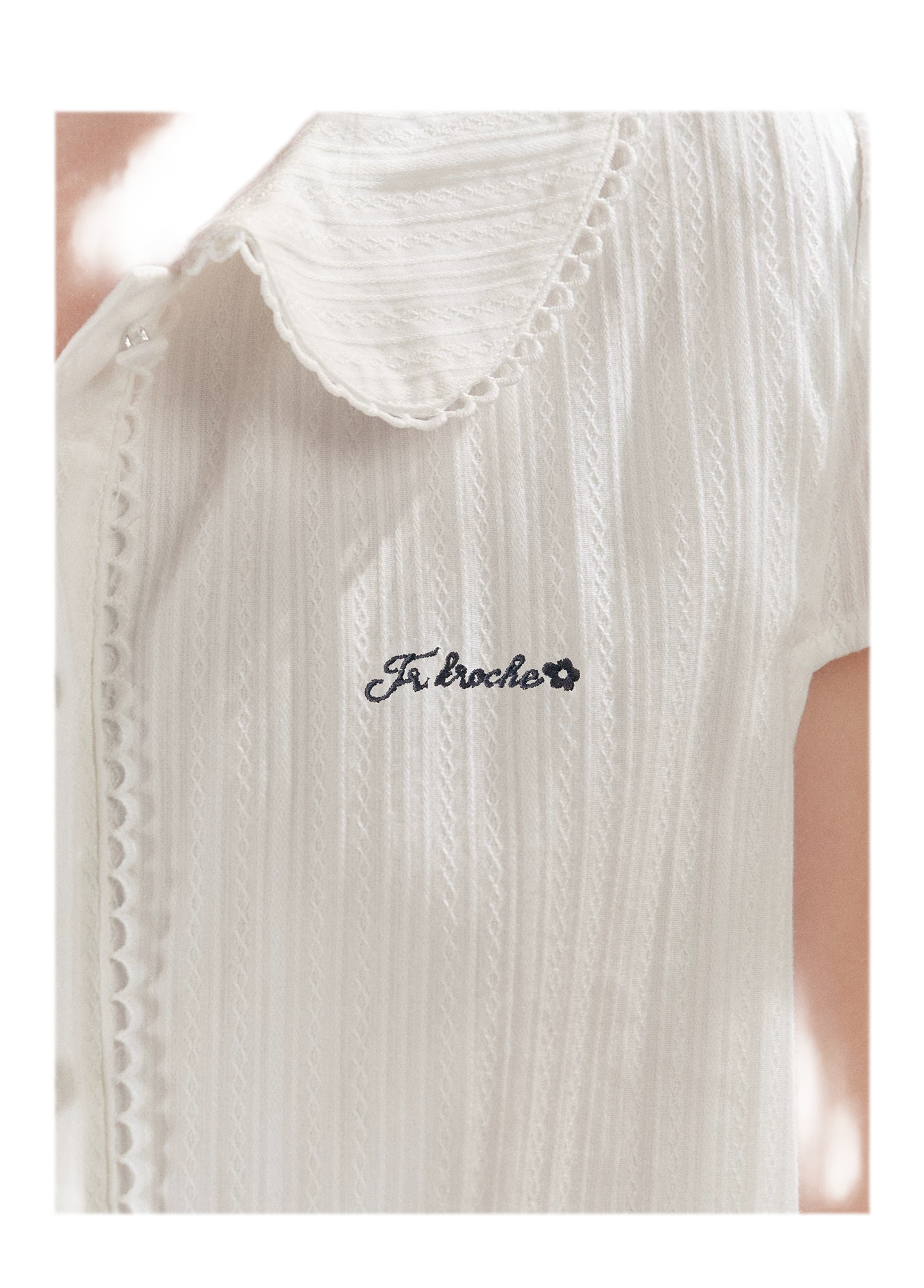 Lace Trim Shirt Dress
