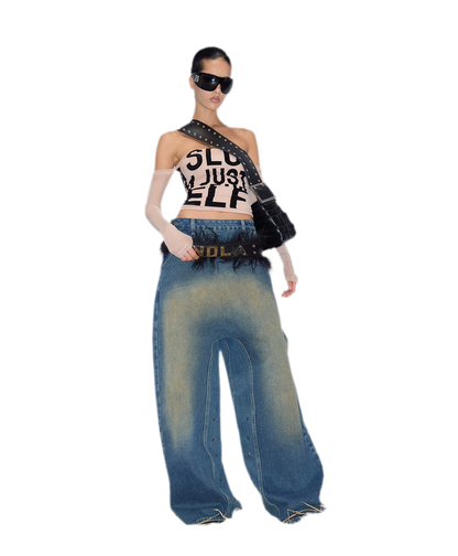 Black Waist Fur Belt