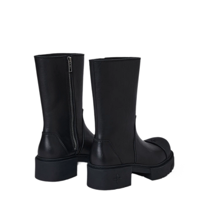 Mid-Calf Leather Boots