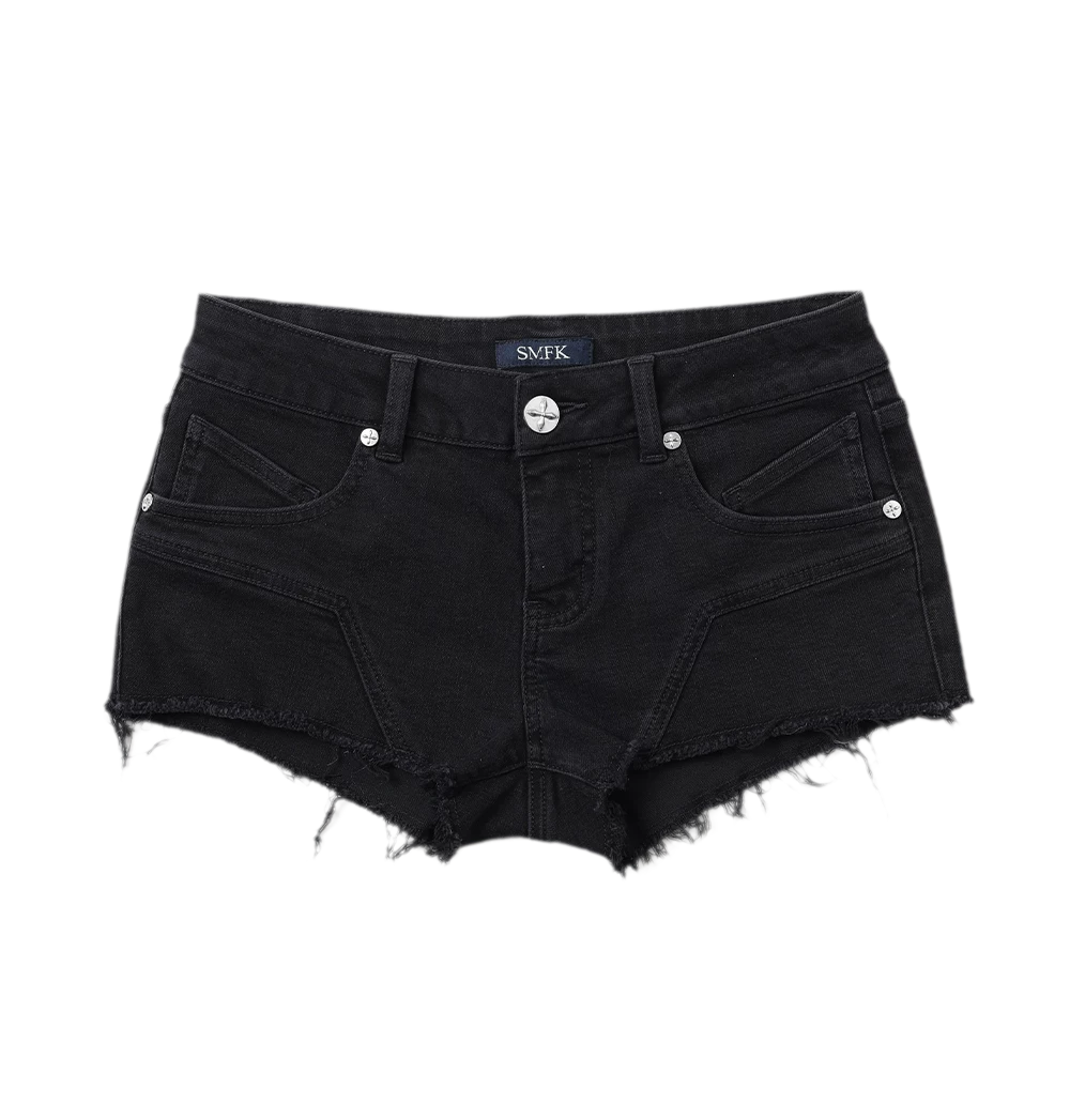 Wild Phantom Ultra Low-Rise Denim Shorts