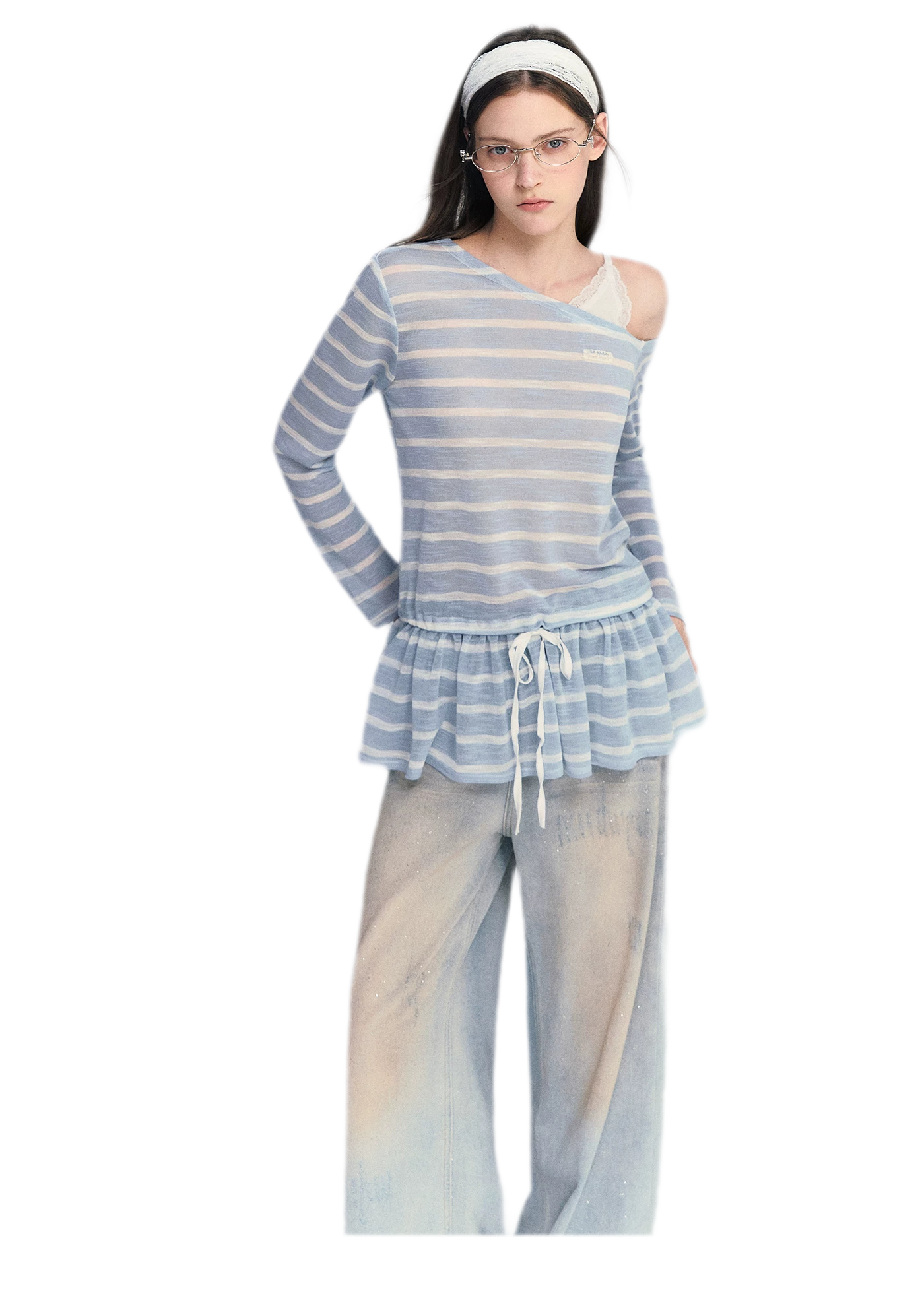 Lace Asymmetric Top