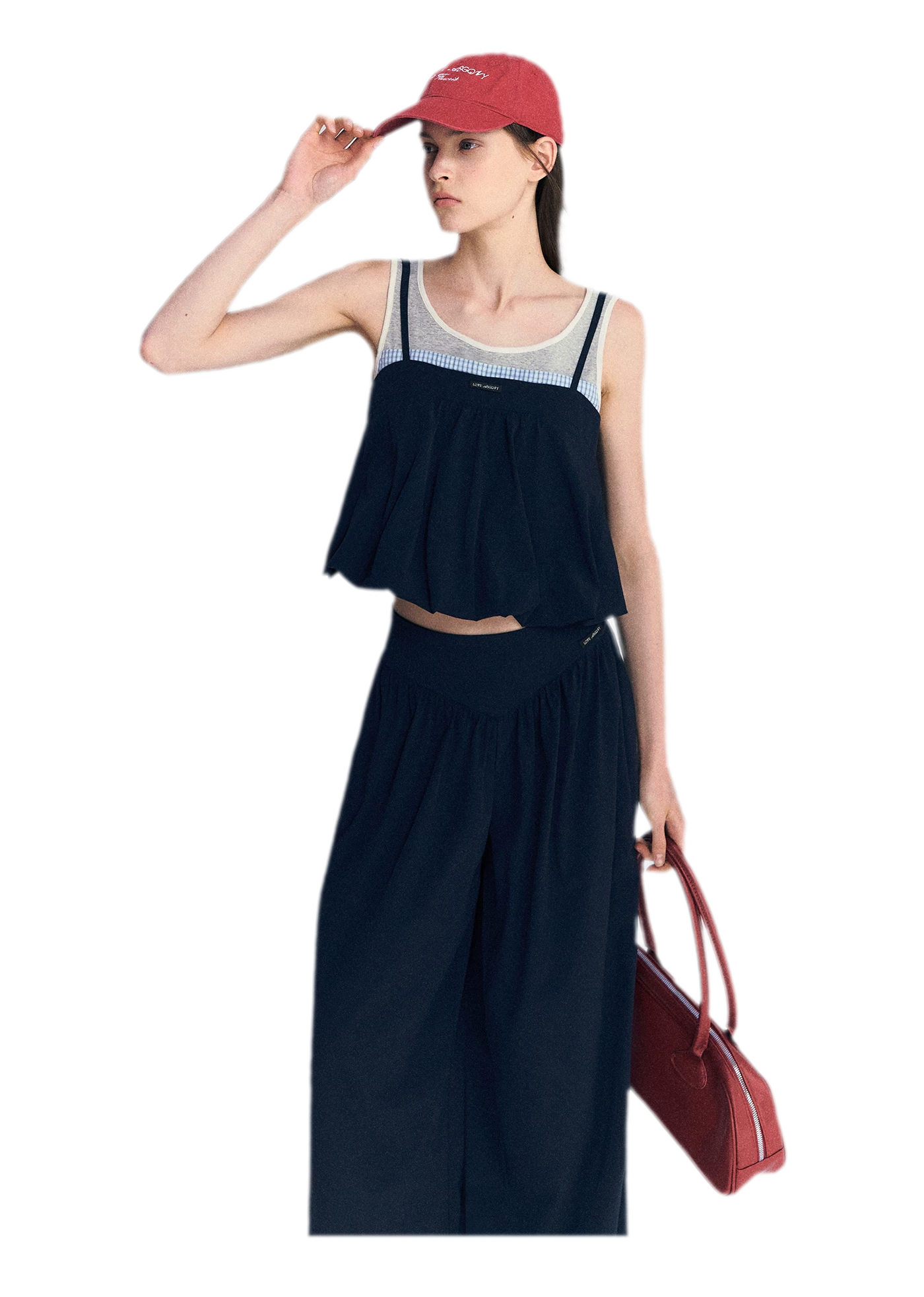 Contrast Faux Layered Set
