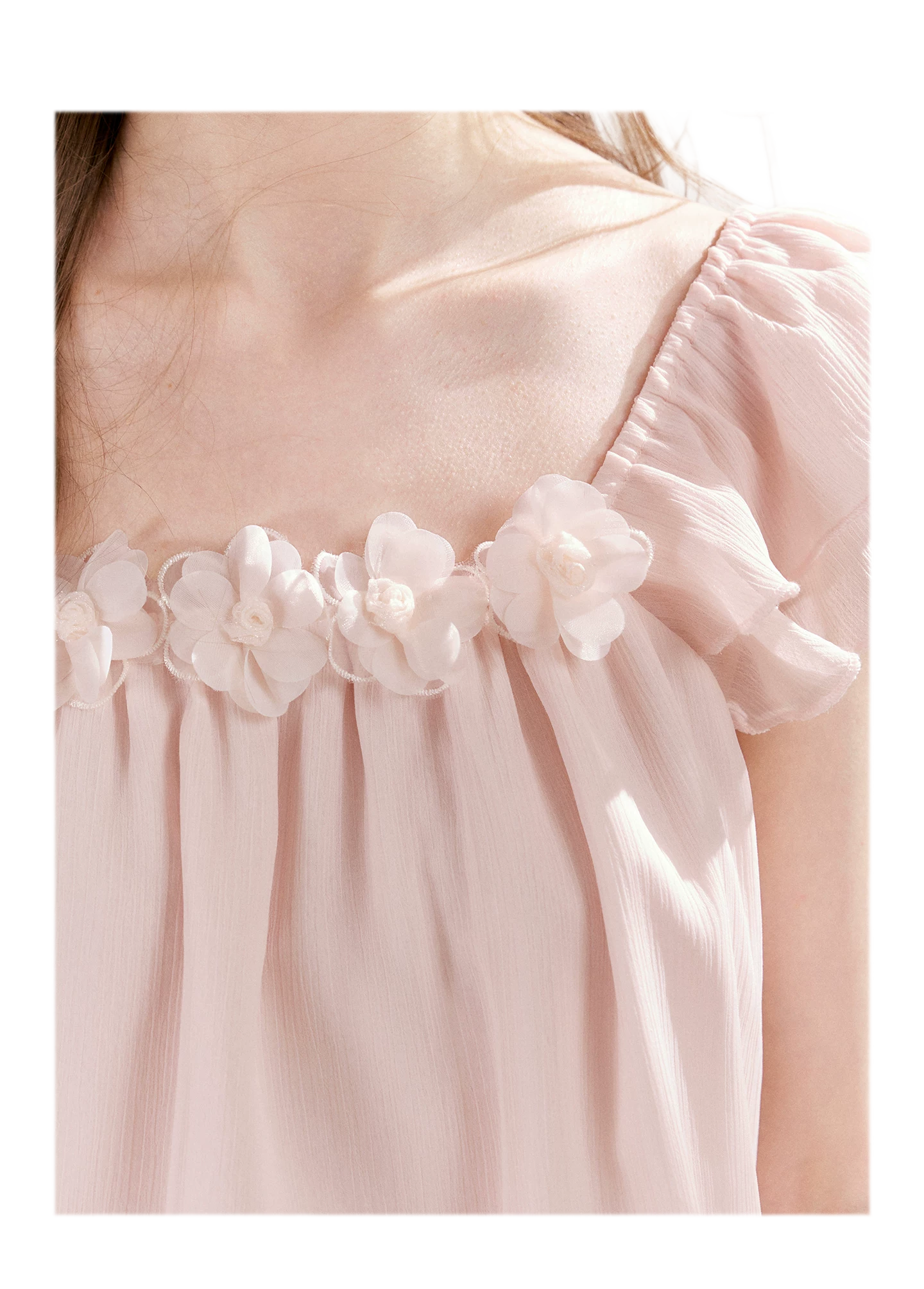 Flower Appliqué Dress