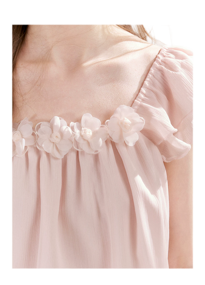 Flower Appliqué Dress