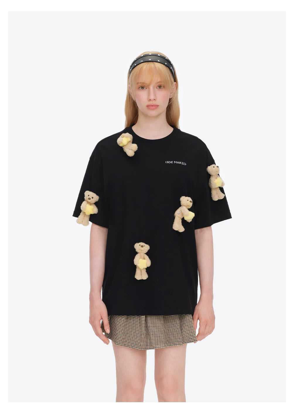 Bear Hug Star Print T-shirt
