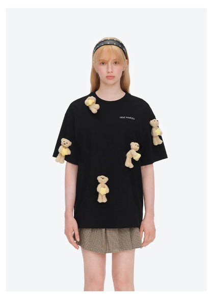 Bear Hug Star Print T-shirt