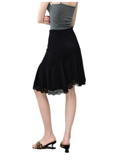 Lace Mermaid Midi Skirt