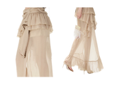 CYNR Sheer Ruffle High-Slit Skirt – view 8