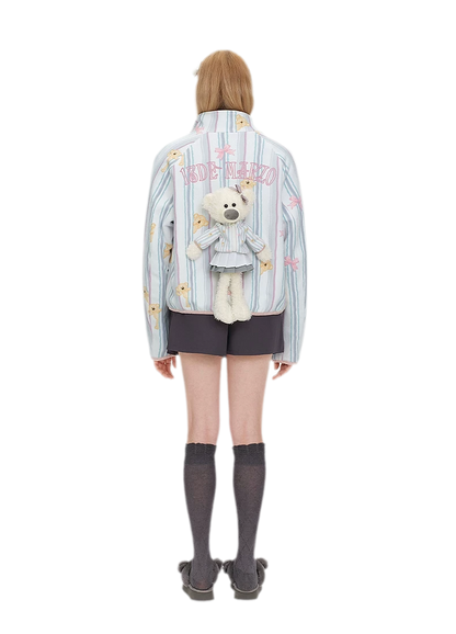 Printed Fleece Raglan Jacket