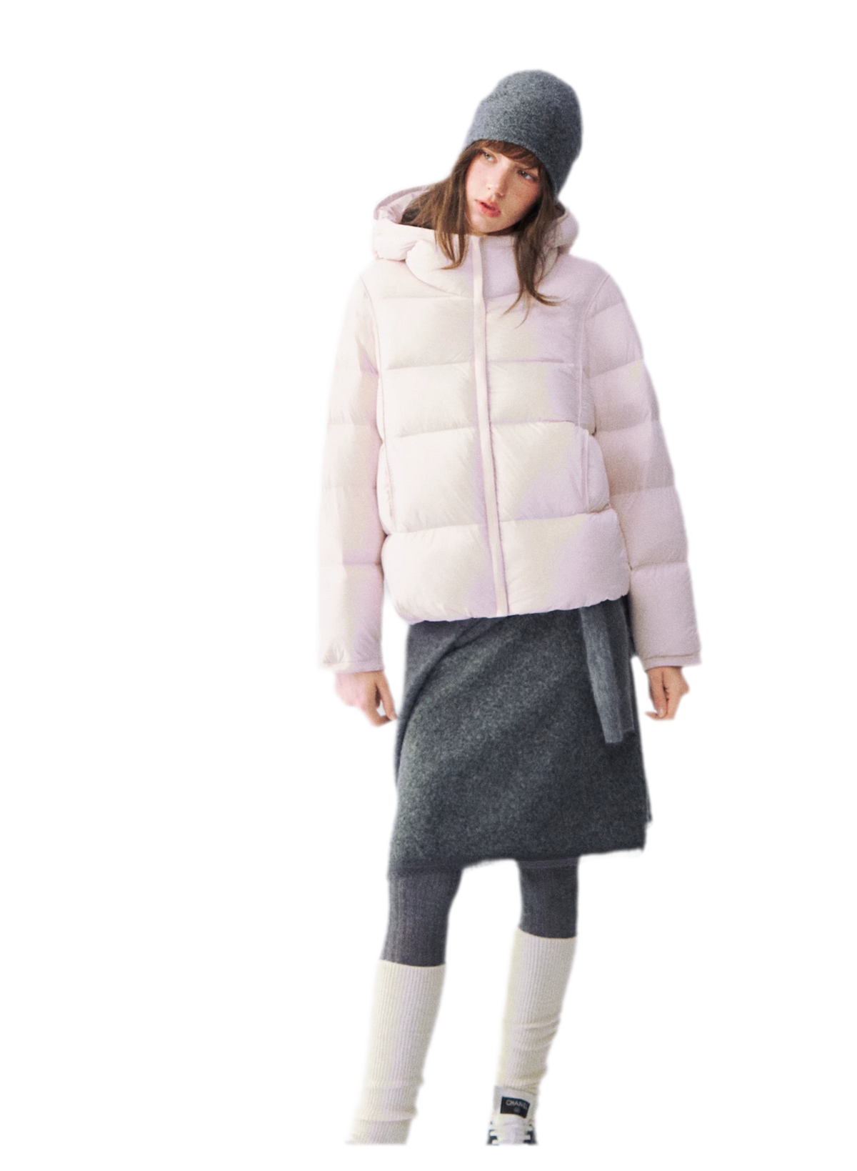 Nylon Cloud-Puff Hooded Down Jacket