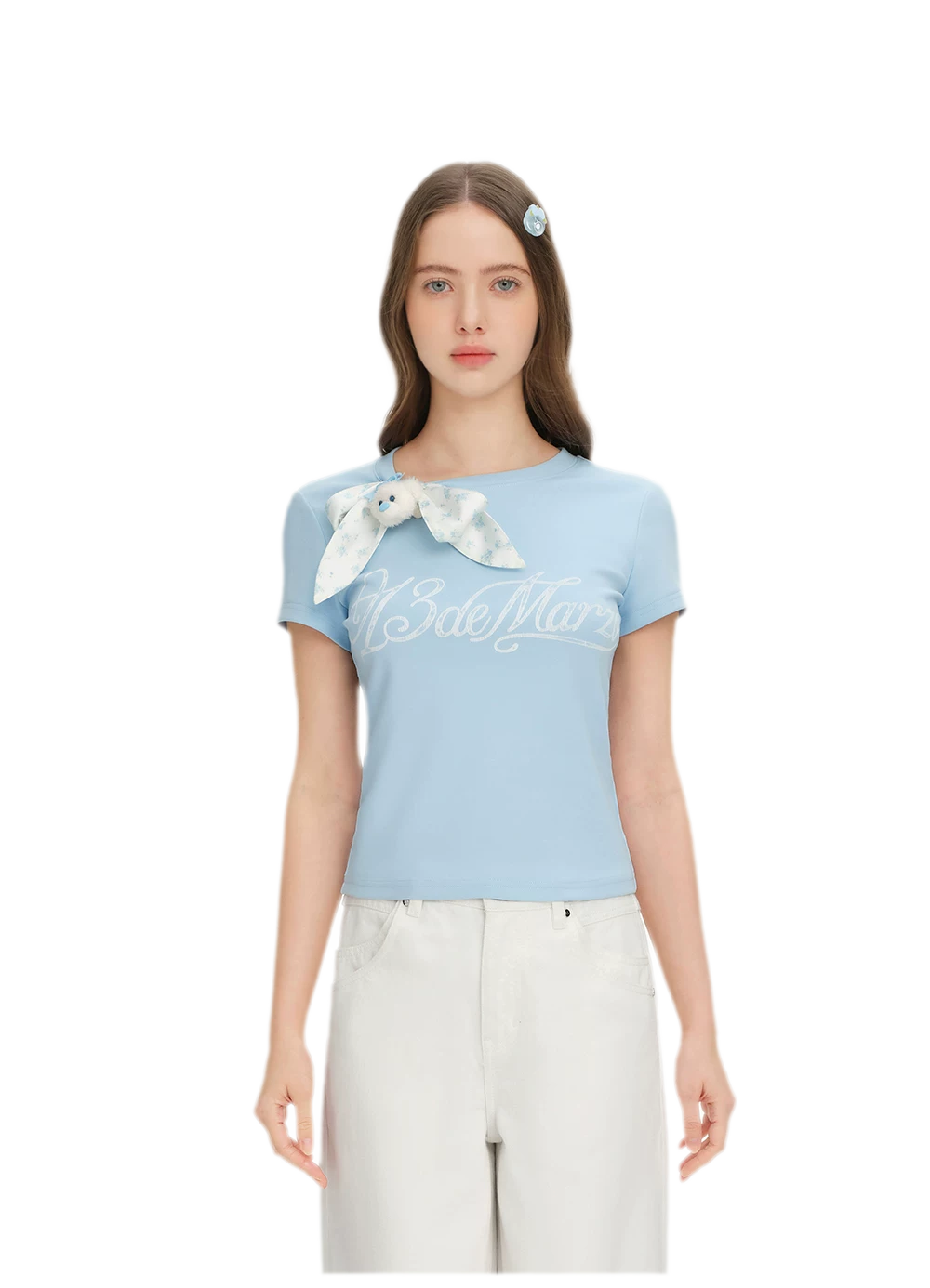 Floral Crossover Short T-shirt
