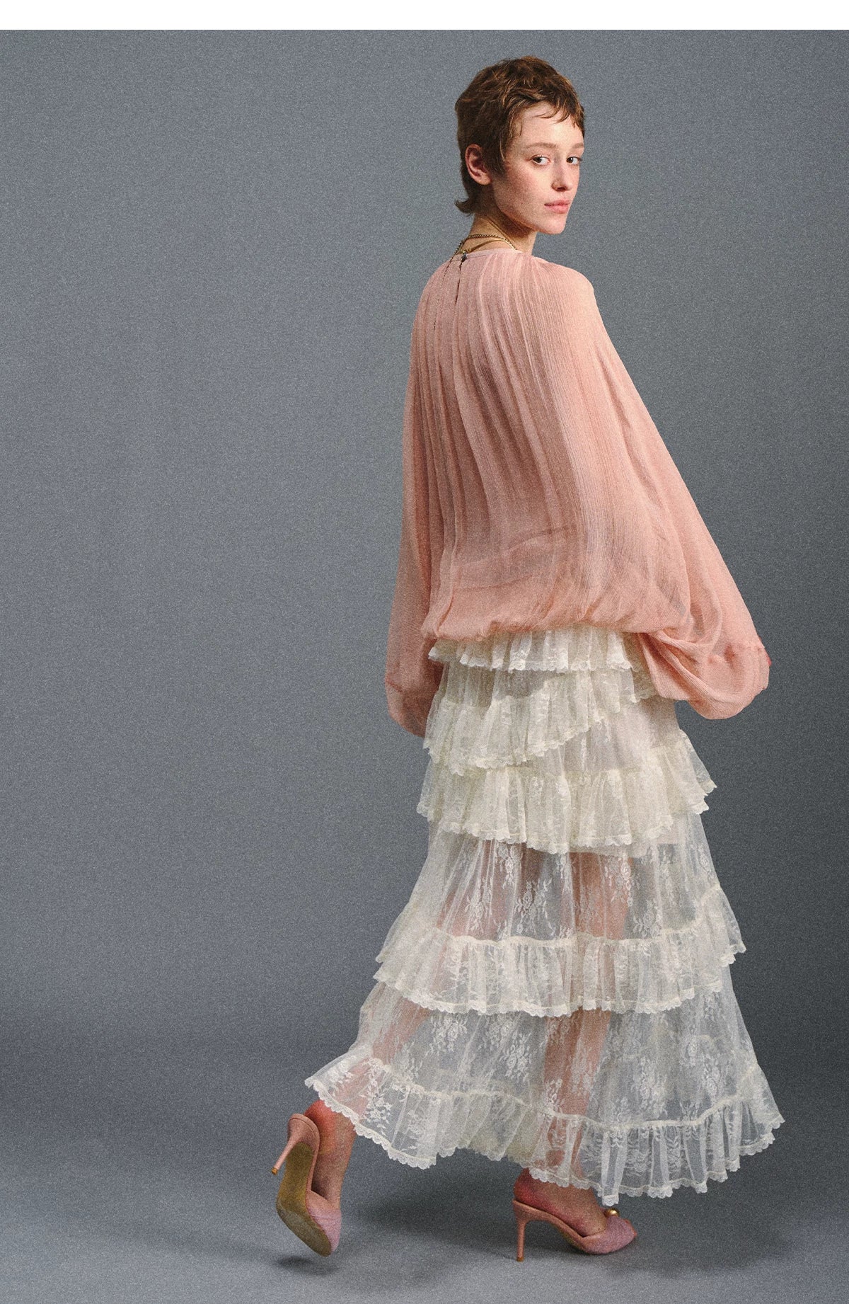 Cape Chiffon Blouse