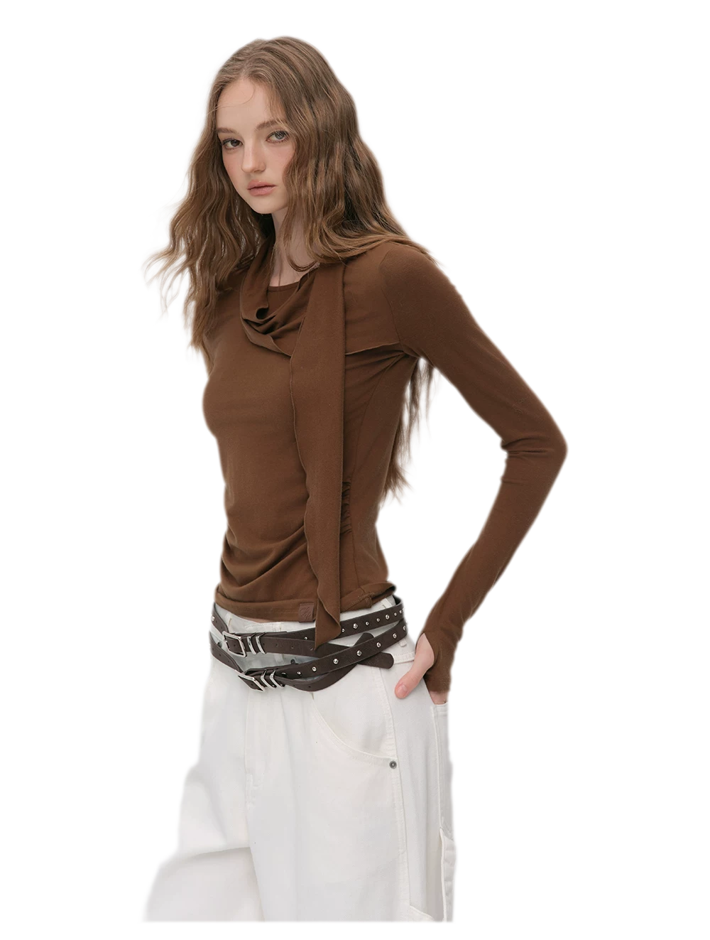 Draped Halter Ruched Top