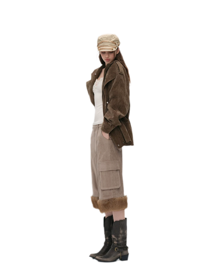 Chenille Cinched Down Jacket