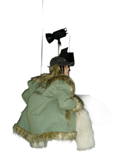 Distressed Faux Fur Cap