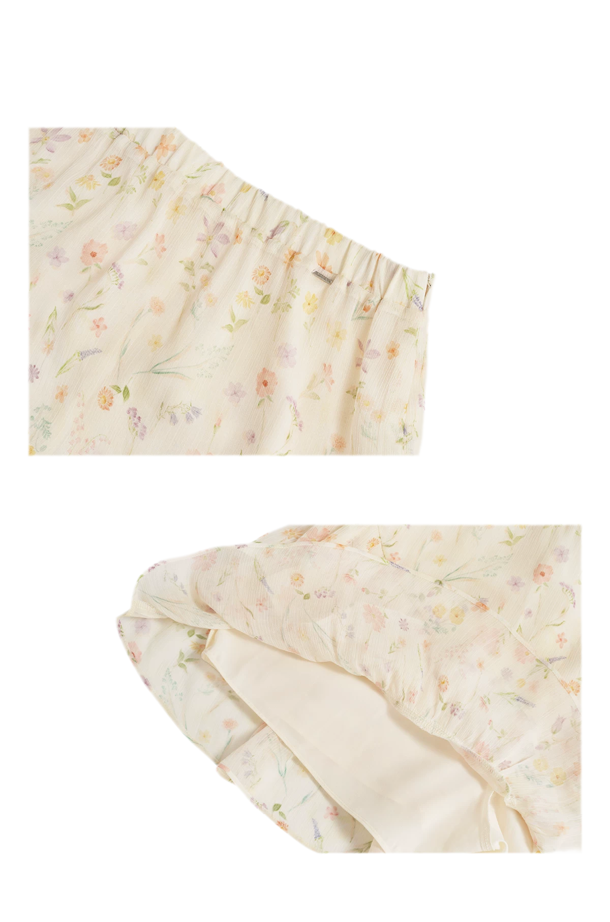 Romantic Chiffon Floral Short Skirt