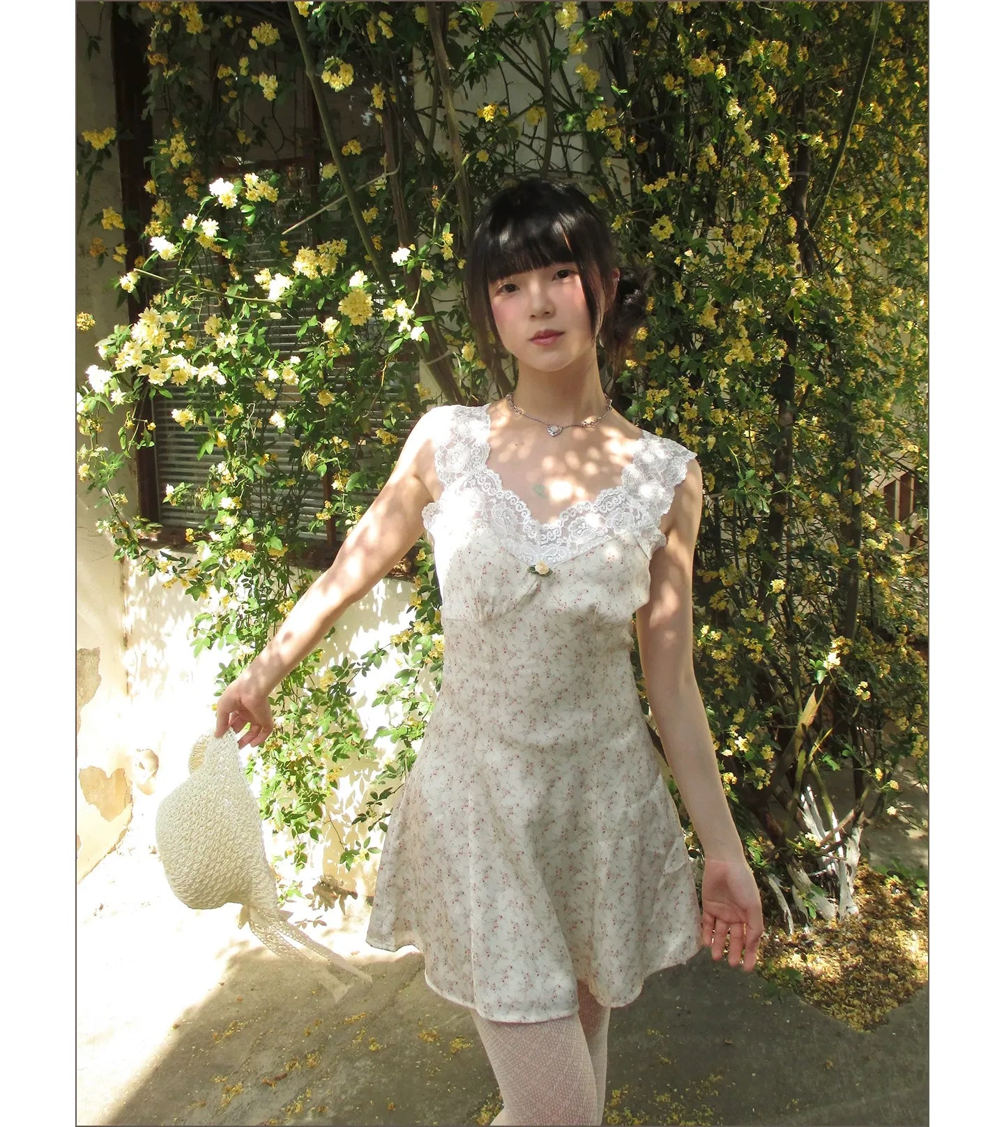 Vintage Leopard Lace Splice A-Line Dress