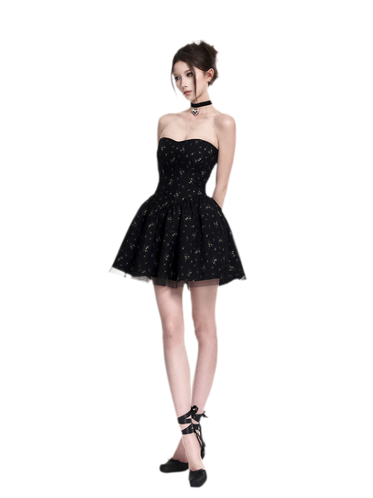 Romantic Floral Mesh Dress