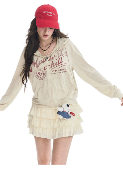 Lace Tiered A-Line Skirt