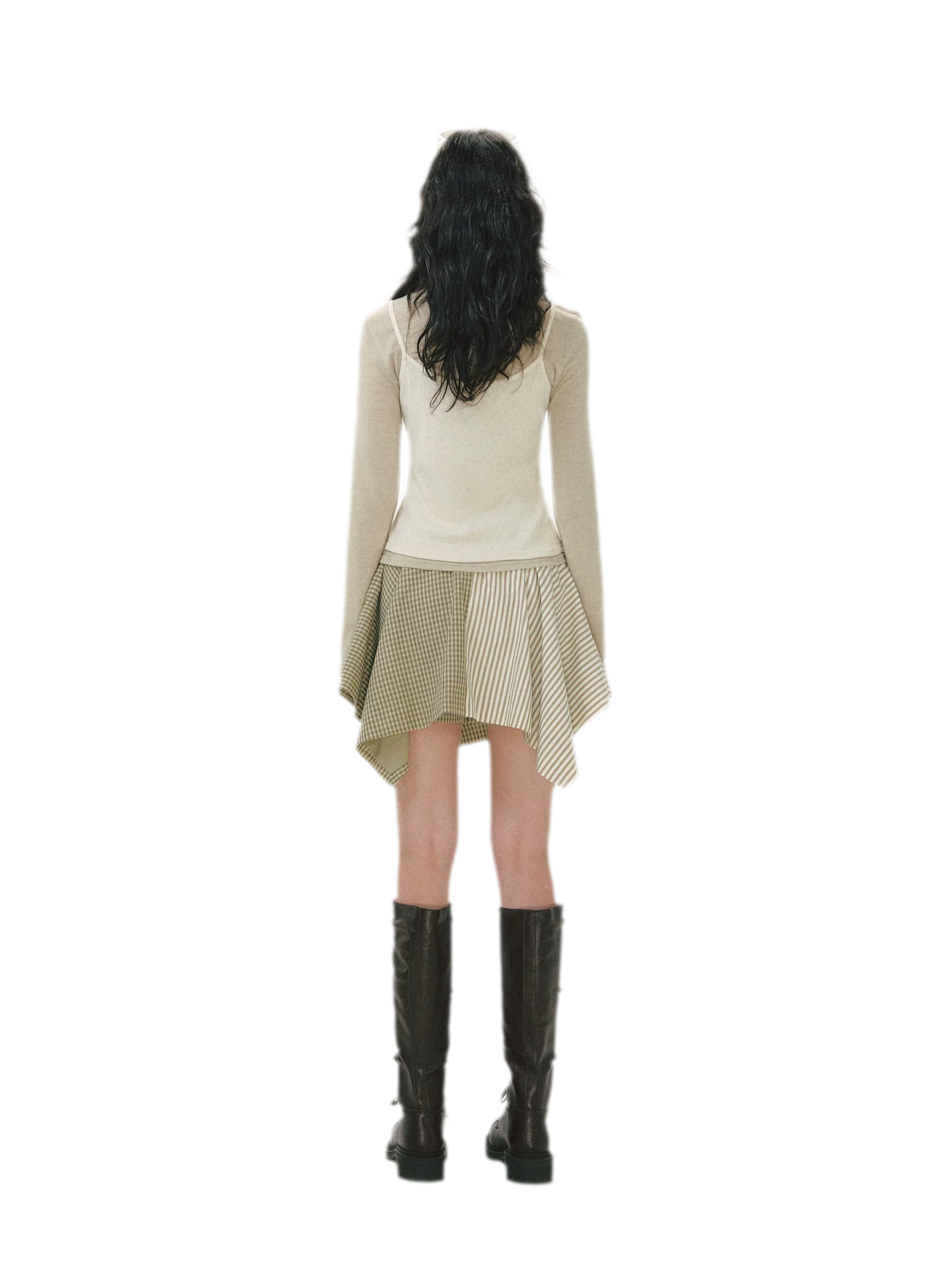 Ribbed Layered Henley Top
