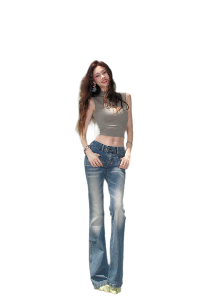 Low Rise Flare Jeans