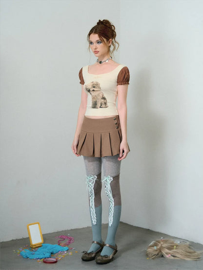Knitted Square Neck Tee