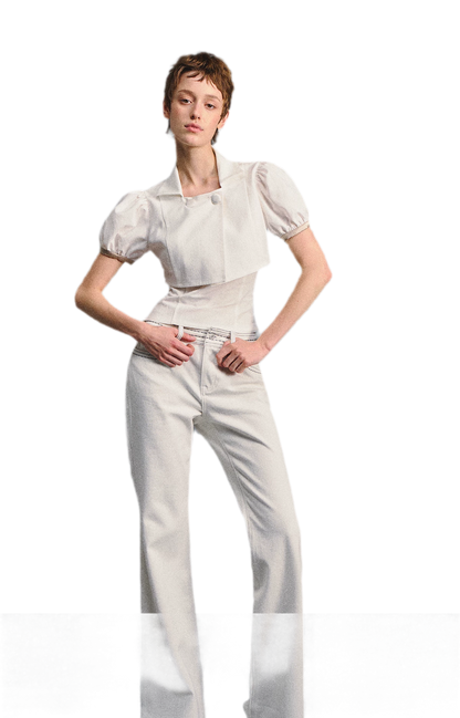Collared Two-Piece Top