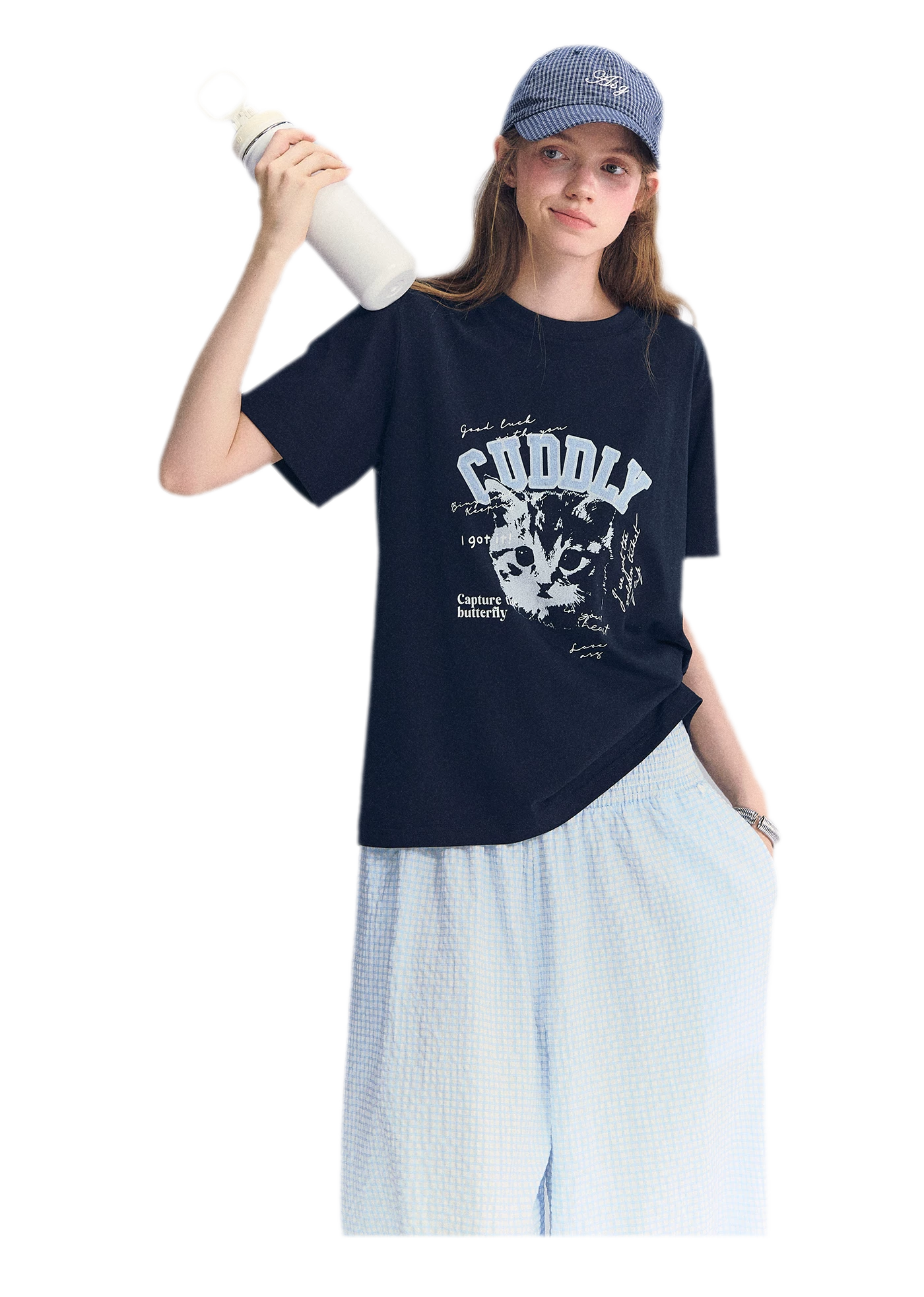 Cat Print Relaxed T-Shirt