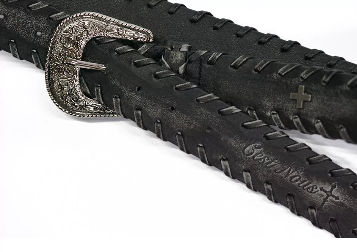 Vintage Carved Buckle Belt