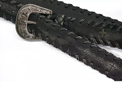 Vintage Carved Buckle Belt