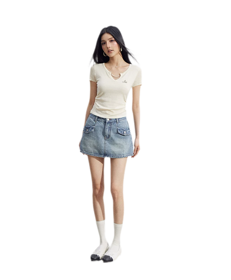 V-Neck Lyocell Tee