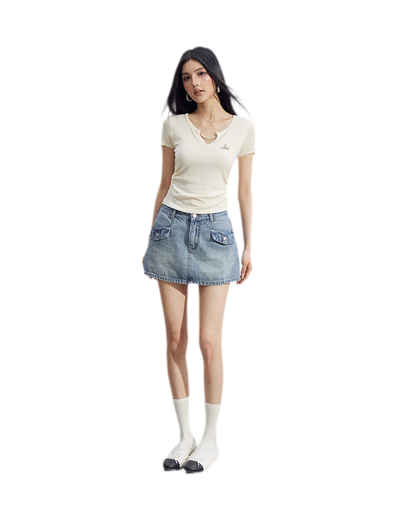 V-Neck Lyocell Tee
