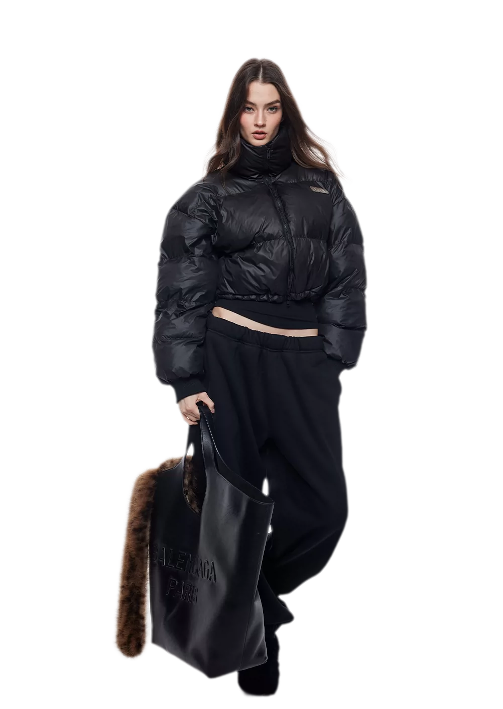 Padded Funnel Collar Jacket