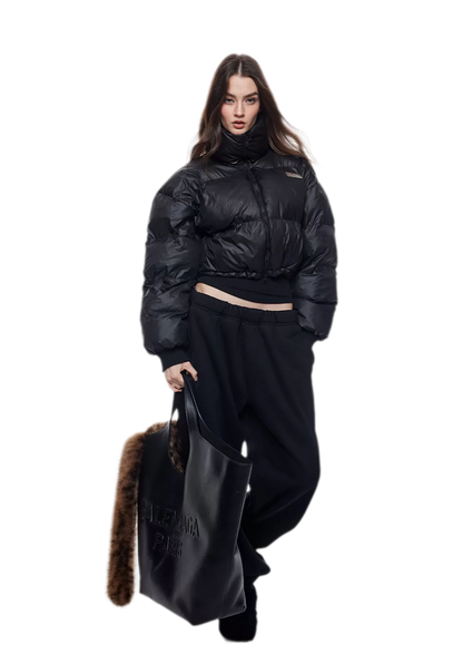 Padded Funnel Collar Jacket