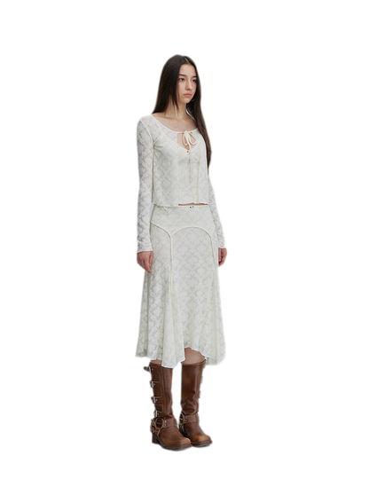 Textured Lace Three-Piece Set