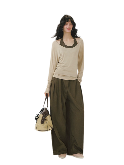 Leopard Layered Long-Sleeve T-Shirt