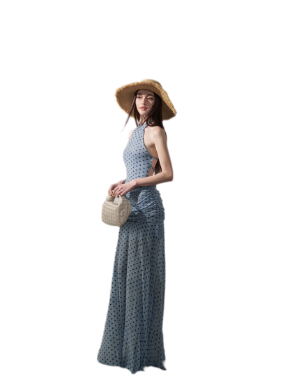 Polka Dot Backless Dress