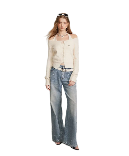 Soft Halter Cropped Cardigan