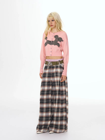 Poodle Motif Cardigan