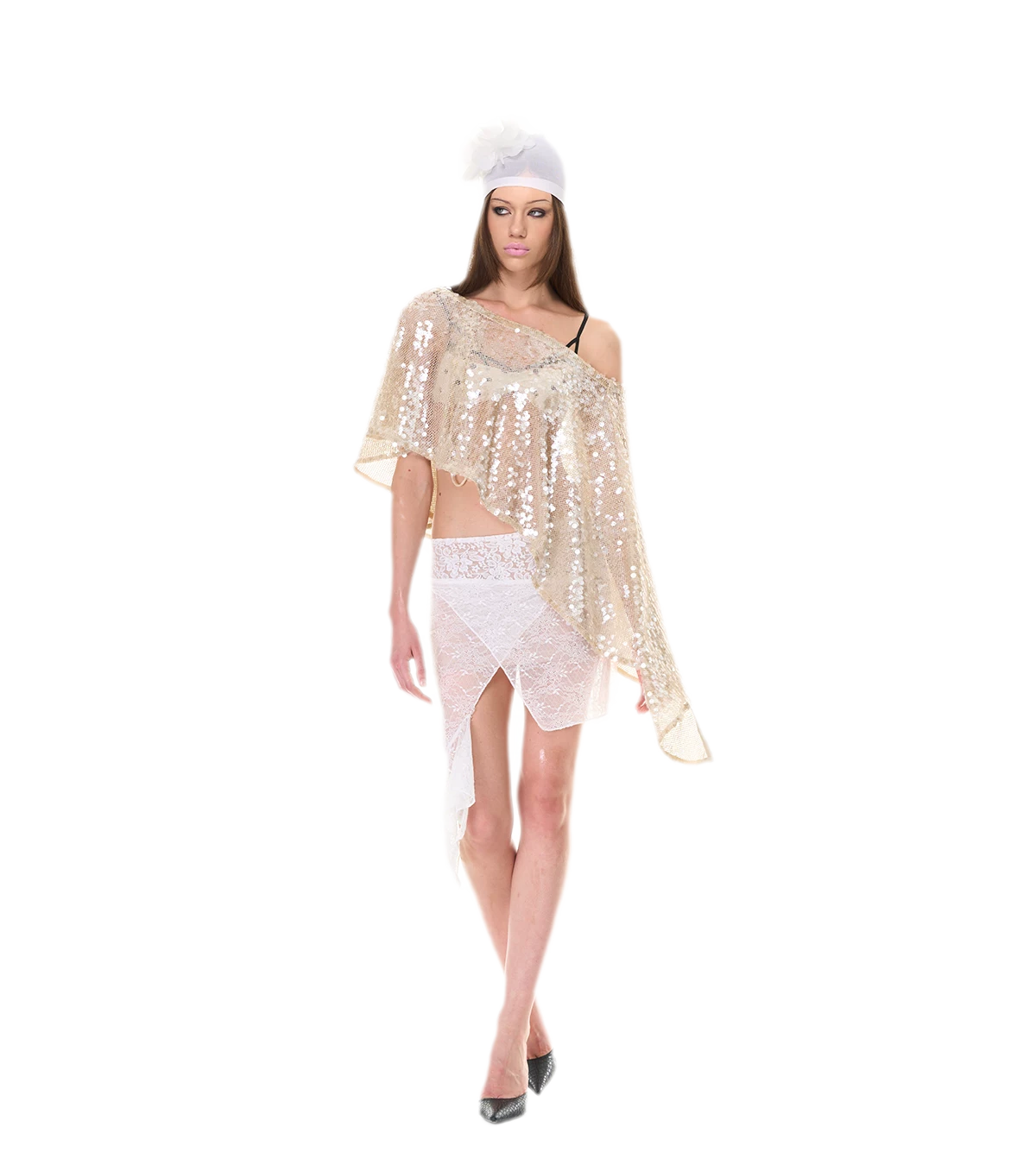 Shimmering Asymmetric Cover-Up