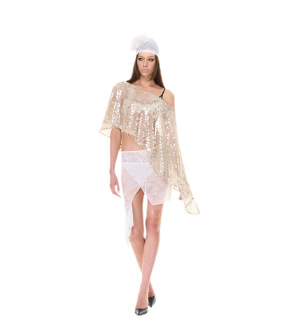 Shimmering Asymmetric Cover-Up