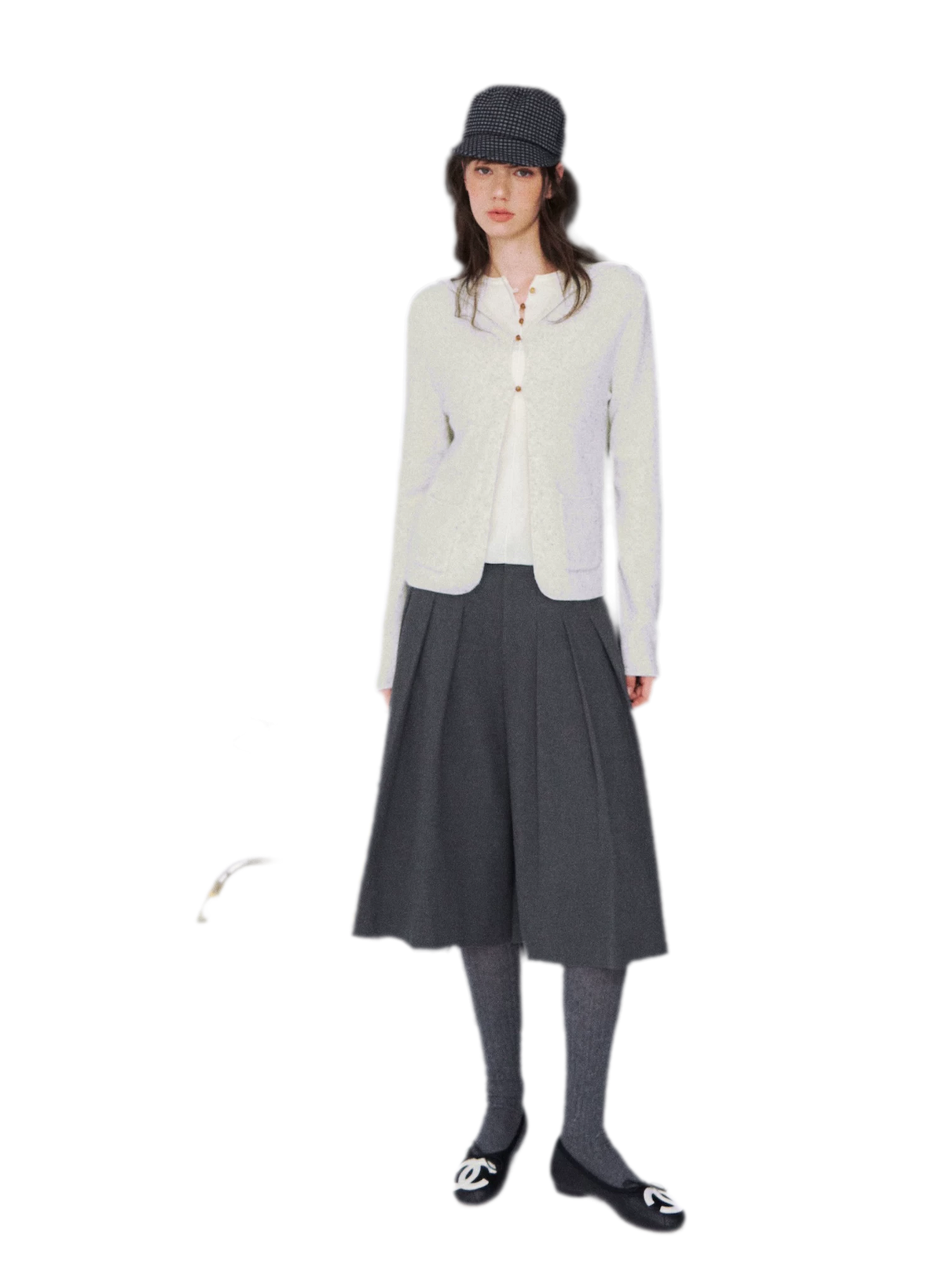Quần culotte ống rộng xếp ly