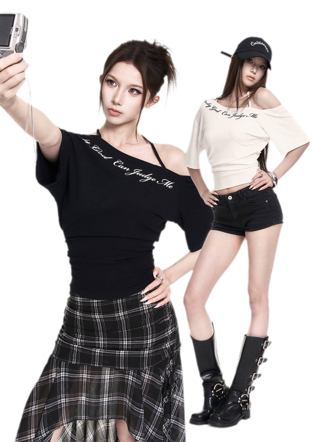 Asymmetric Halter Crop Tee