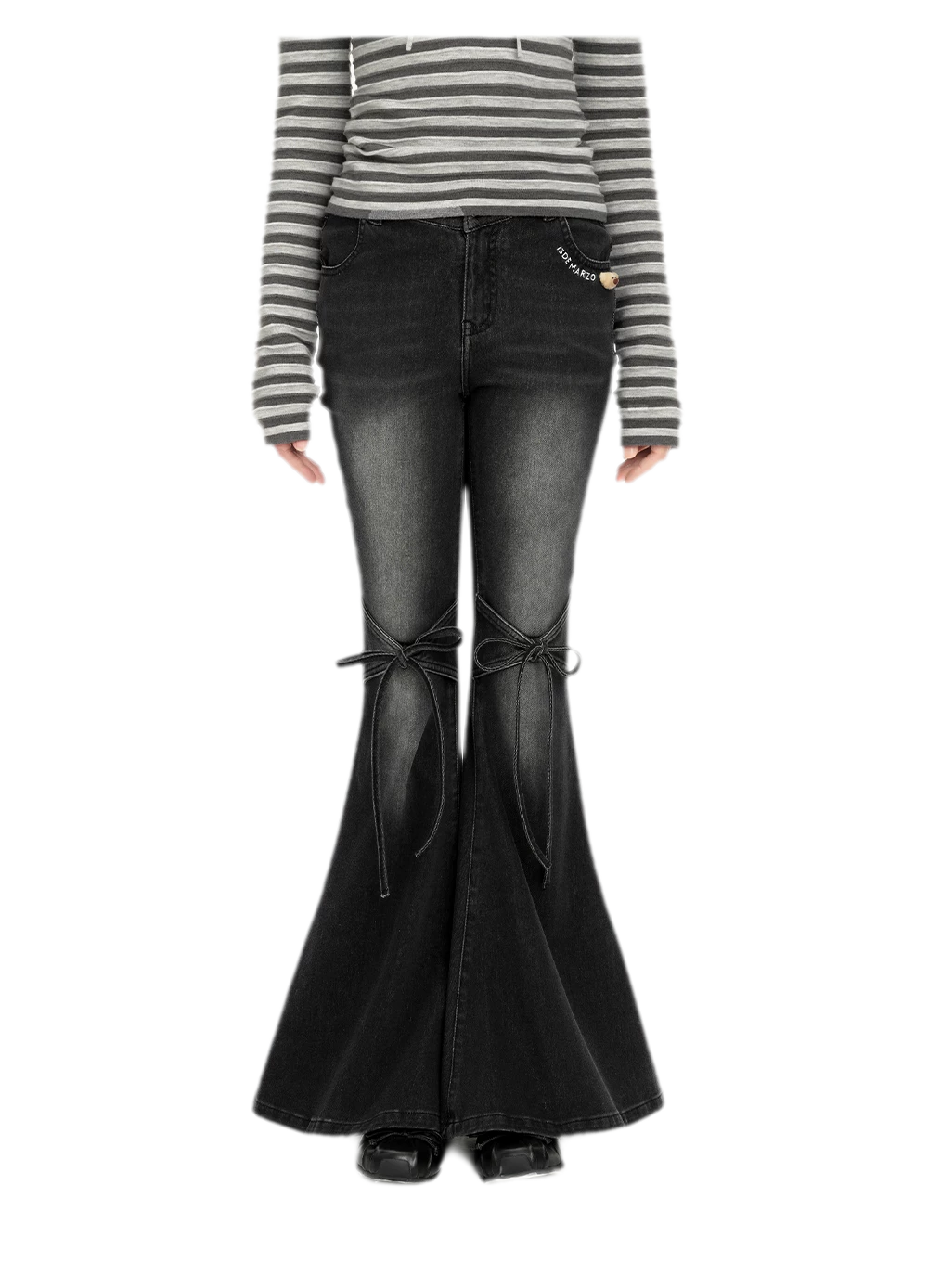 Mermaid Flare Denim Pants