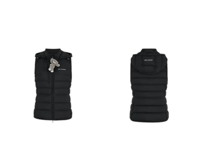 Cinched Hooded Quilted Down Vest